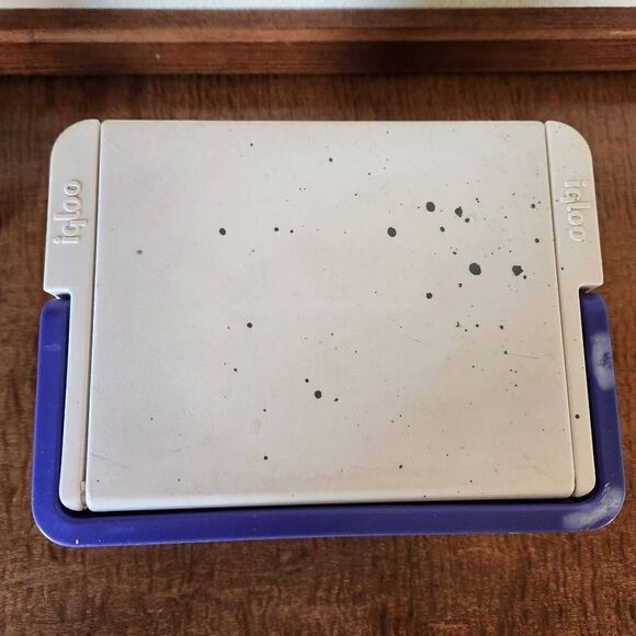 Igloo polar 6 holds six cans vintage '90s teal purple personal ice chest cooler - Picture 2 of 6